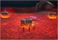 The image accompanying Olimar's voyage log #41 "Crackling Cauldron".